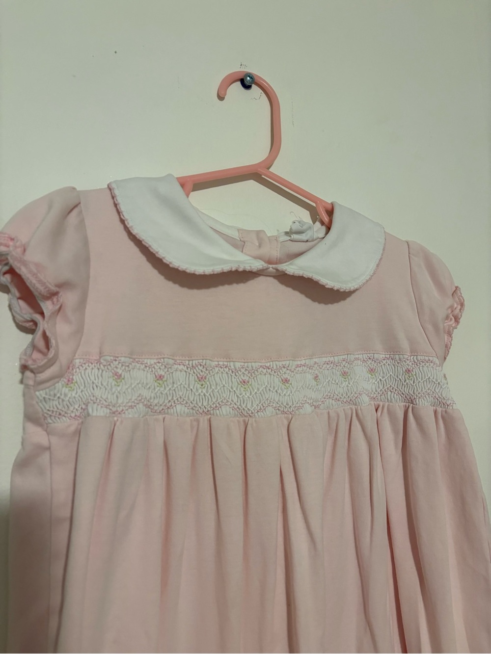 Willow Light Pink Smocked Peter Pan Collar Nightgown